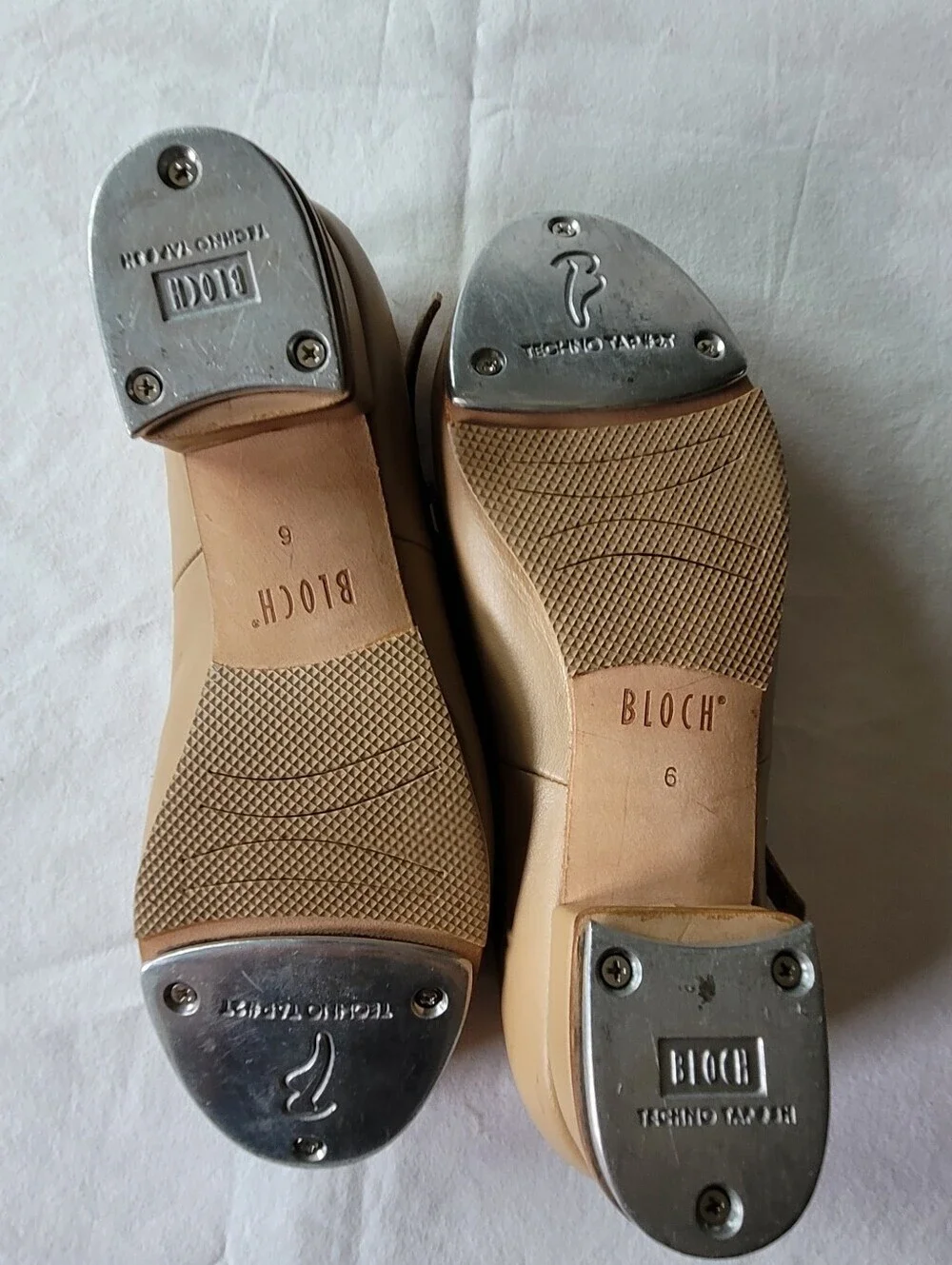 Bloch Techno Tap  Gurls Shoes in Tan Size 6